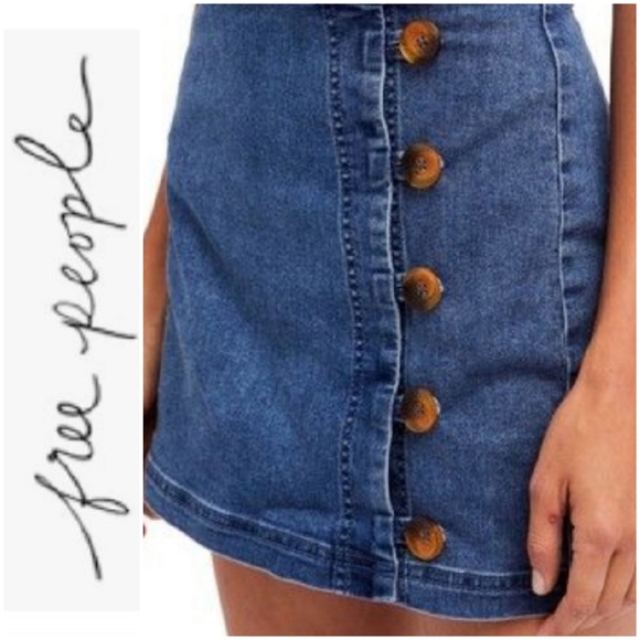 Free People Dresses & Skirts - Free People Denim Mini Skirt